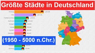 Größte Städte in Deutschland 1950  5000 Städte Deutschland Bevölkerung [upl. by Woodhouse531]