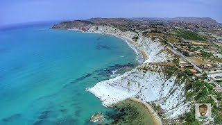 SCALA DEI TURCHI AGRIGENTO SICILY ITALY XIAOMI MI DRONE 1080P MIDRONEREY WHITE ROCK SEA BEACH [upl. by Christen]