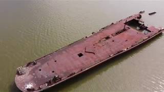 Aerial View of the Mallows Bay Ghost Fleet [upl. by Akilaz594]