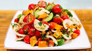 Light spring salad with very delicious nut dressing 🥗😋 lose weight salad in 5 minutes [upl. by Cinamod]