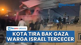 Bangunan Israel Bak Gaza usai Dibom Hizbullah Kota Tira Porakporanda amp Warga Sekarat Berserakan [upl. by Valenka]