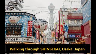 Walking through Shinsekai Nostalgia district around Tsutenkaku tower [upl. by Betti]