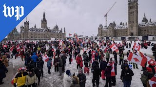 Freedom over fear Canadian protesters defy state of emergency [upl. by Adnek]