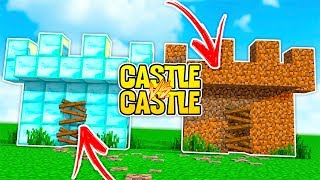 NOOB DIRT CASTLE VS PRO DIAMOND CASTLE  Noob Vs Pro Castle Challenge [upl. by Aliam]