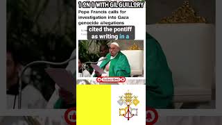 Pope Francis calls for investigation into Gaza genocide allegations [upl. by Kcirddehs]