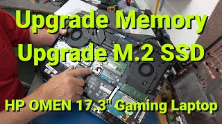 HP Omen 17quot Gaming Laptop SSD Upgrade Memory Upgrade amp Clone [upl. by Eillil295]