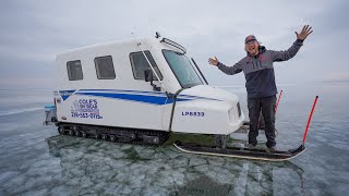 Ice Fishing in a LUXURY 70000 SnoBear BIG FISH [upl. by Sillad]