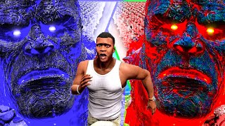 GOD LAVA TITAN AND GOD ICE TITAN ATTACK FRANKLIN AND AVENGERS IN GTA 5  PART 2 [upl. by Ssur583]