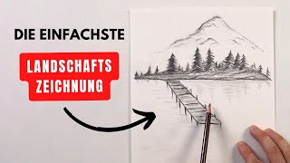 Landschaft zeichnen – Einfacher gehts nicht [upl. by Etteve11]