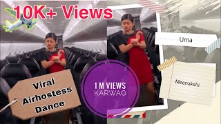 Spicejet AirHostess dancing on Navrai Majhi I Uma Meenakshi dance video I Spicejet cabin crew dance [upl. by Rossing725]