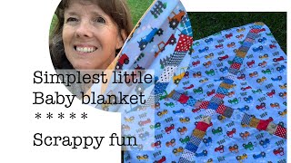 Flannel baby blanket sew along with meuse your scraps [upl. by Katleen]