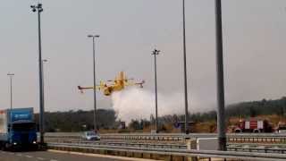 Water Bomber in Croatia  close to a gasstation  Canadair CL415  Croatian Air Force  Part 1 [upl. by Enilrac572]