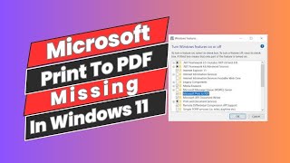 How to Fix Microsoft Print To PDF Missing In Windows 11 [upl. by Dar]