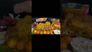 CHICKEN BIRYANI WHOLE CHICKEN CURRY CHICKEN LEG PIECE CHICKEN LOLLIPOPEGG CURRY🔥shorts asmr [upl. by Ysirhc503]