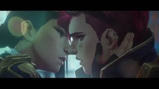 VI AND CAITLYN FULL KISS SCENE  ARCANE SEASON 2 EPISODE 3 [upl. by Kcirad966]