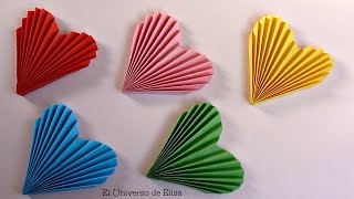 DIY Decora tu Habitación con Corazones de Papel Manualidades para San Valentín [upl. by Webster]