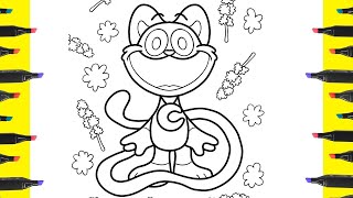 🟡 SMILING CRITTERS Coloring Pages 🟡 How to color POPPY PLAYTIME 3 Coloring Pages [upl. by Kendrah145]