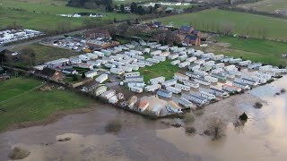 River Trent Torksey Lock Flooding Sunday 7th January 2024 By Drone [upl. by Ssyla250]