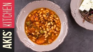 Greek White Bean Soup  Fasolada  Akis Petretzikis [upl. by Colvert494]