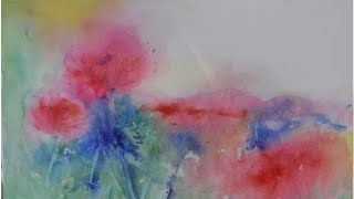 AQUARELLE ET EFFETS LA GRANULATION [upl. by Anaujd]