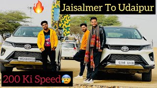 200 Ki Speed Se Bhaga Di Fortuner🔥 Jaisalmer To Udaipur [upl. by Ennaesor]