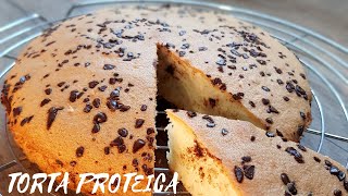 TORTA PROTEICA con gocce di cioccolato  SENZA BURRO perfetta per colazione e merenda HEALTHY [upl. by Aicnarf]