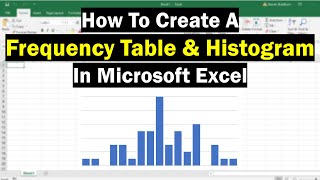 How To Create A Frequency Table amp Histogram In Excel [upl. by Yngiram]