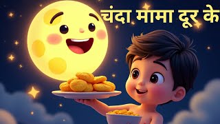 Chanda Mama Door Ke  चंदा मामा l Hindi Rhymes And Kids Songs [upl. by Eri887]