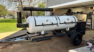 330 Gallon Offset Smoker Build Overview Short Cap Version [upl. by Leorsiy]