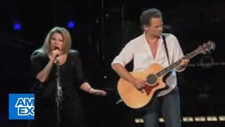 Stevie Nicks and Lindsey Buckingham Sing quotLandslidequot Live  American Express [upl. by Ahsaelat]