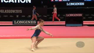 PASEKA Maria RUS  2015 Artistic Worlds  Qualifications Floor Exercise [upl. by Eerok]