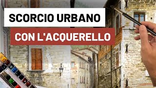 Come realizzare un paesaggio urbano in acquerello [upl. by Kory670]