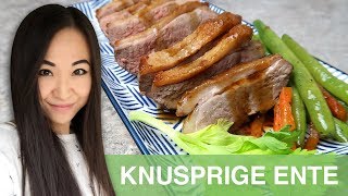 REZEPT Knusprige Ente mit Gemüse  gebratene Entenbrust [upl. by Viv]