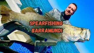 Spearfishing for Barramundi around coastal headlands [upl. by Ahsieym]