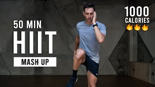 50 Min Fat Burning HIIT Workout  Burn 1000 Calories Full Body At Home [upl. by Eetnuahs]