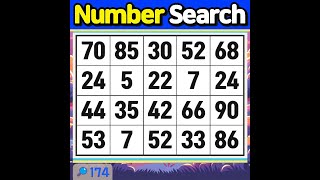 Number Search Getting 3 or fewer right may indicate dementia【Memory  brain game  Quiz 】174 [upl. by Aliel]