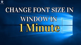 How to change font size in window 8 window 7 window 10 window 11 [upl. by Persons]