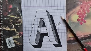 quotWatch the Letter A Turn into Stunning 3D Artquot  Easy Drawing  Bazigha Drawing Studio [upl. by Carr]