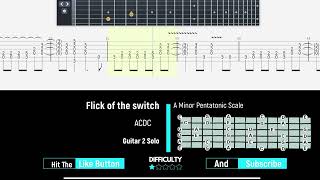 ACDC  Flick of the switch  Guitar 2 Rhythm  Guitartabs23 [upl. by Mcclish]