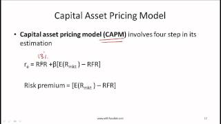 CFA Level I Cost of Capital Lecture  Part 2  by Mr Arif Irfanullah [upl. by Ynohtnanhoj]