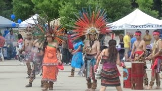 Aztec Folk Atl Tlachinolli dancing indigenous mexican dances at the Hispanic Heritage Festival [upl. by Darcia]