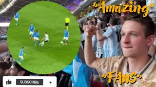 INGLES se IMPRESIONA con la HINCHADA ARGENTINA en WEMBLEY la FINALISSIMA 2022 [upl. by Nodyarg977]