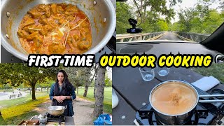 First time Outdoor Cooking in Canada  Dangerous Jaga Chaly Gye 😱ASMR Cooking Humainthekitchen [upl. by Georgeanne]