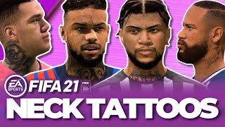 FIFA 21 Players with Neck Tattoos [upl. by Atterahs]