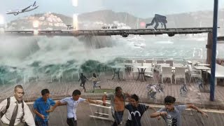 Mallorca storm today historical footage Storm in spain 2023  Tormenta en mallorca [upl. by Itsim]