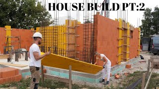 My house build Pt2 ground floor brickwork and concrete formwork [upl. by Atinuhs]