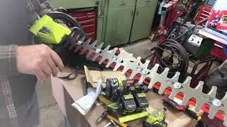 Ryobi One 18V 22” Cordless Hedge Trimmer [upl. by Hgeilyak]