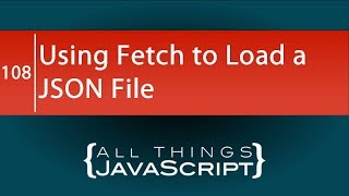 JavaScript Tip Using fetch to Load a JSON File [upl. by Kailey336]