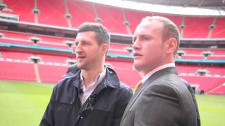 CARL FROCH SHOVES GEORGE GROVES AS TEMPERS FLARE PITCHSIDE  WEMBLEY  EXCLUSIVE FOOTAGE [upl. by Dov958]