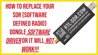 🔺 How to replace your SDR Software Defined Radio dongle Windows 10 driver or it will not work🔺 [upl. by Toddy]